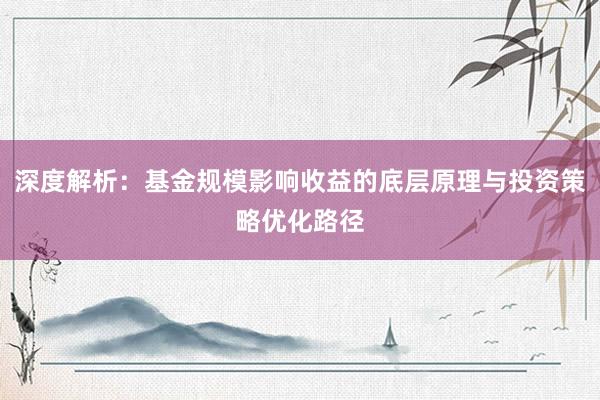 深度解析：基金规模影响收益的底层原理与投资策略优化路径